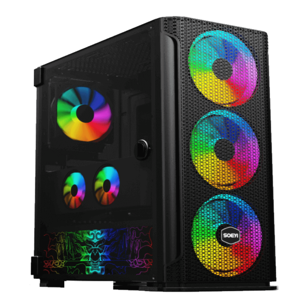 BOARD-X CASE BX1 PSU 950W ACYLIC SIDE RAINBOW FAN