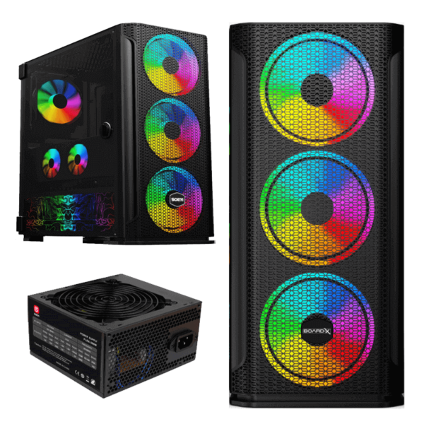 BOARD-X CASE BX1 PSU 950W ACYLIC SIDE RAINBOW FAN