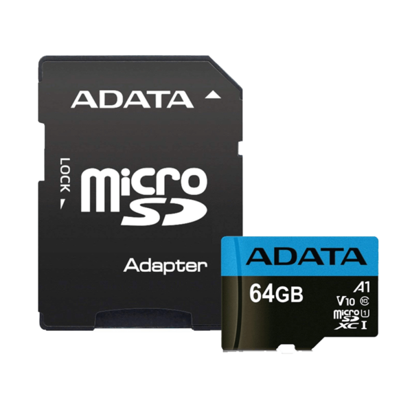ADATA MICRO SD 64GB CLASS 10 SPEED 100MB AUSDX64GUICL10A1-RA1