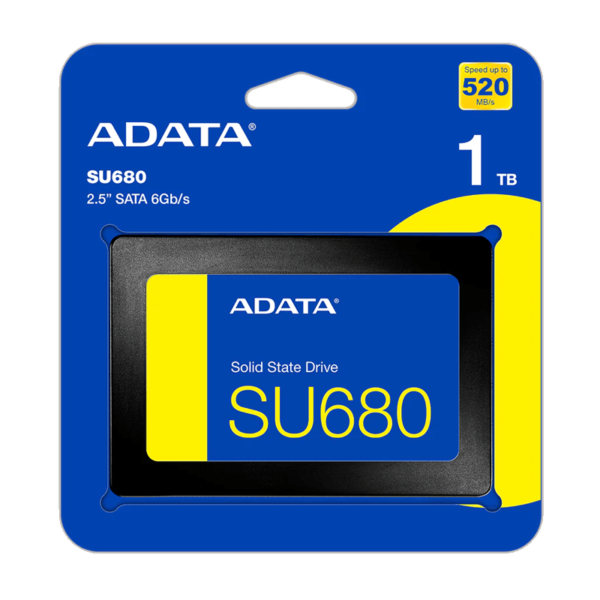 ADATA SATA HARD DRIVE 1TB SSD SATA III 3D NAND 6.0GBS AULT-SU680-1TR