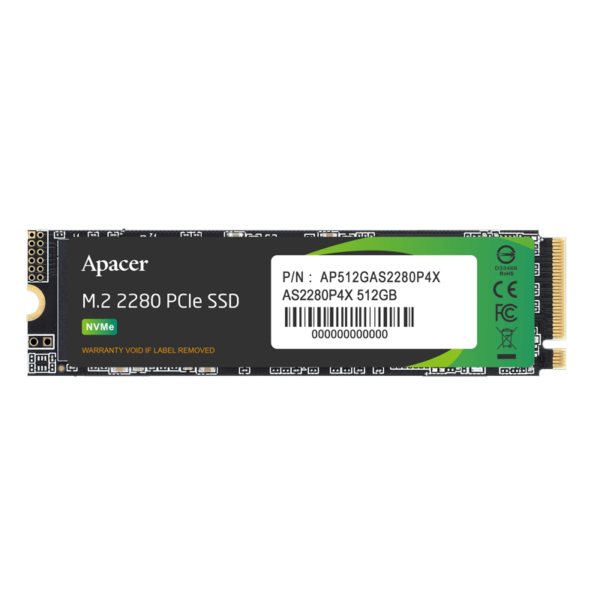 APACER M.2 HARD DRIVE 2TB NVME PCIE SSD GEN3X4 AP2TBAS2280P4X-1