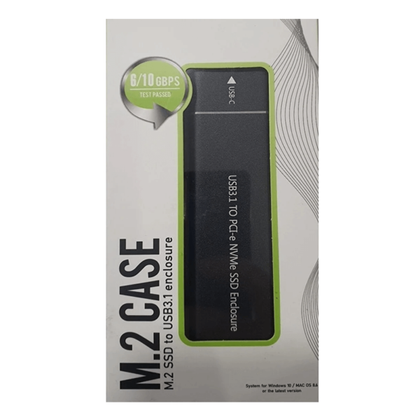 BOARD-X HDD ENCLOSURE M.2 NVME USB TO USB-C ALUMINIUM
