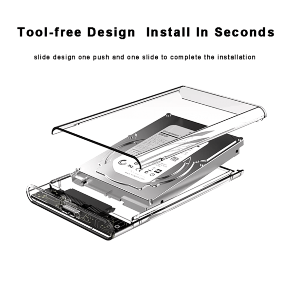 BOARD-X HDD ENCLOSURE SATA 2.5 INCH USB 3.0 TRANSPARENT