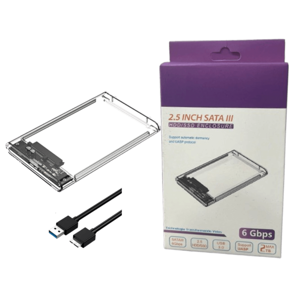 BOARD-X HDD ENCLOSURE SATA 2.5 INCH USB 3.0 TRANSPARENT