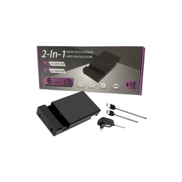 BOARD-X HDD ENCLOSURE SATA 3.5 & 2.5 INCH USB 3.0 12V POWER DOCKING STATION