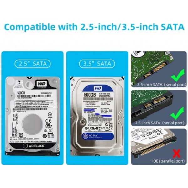 BOARD-X HDD ENCLOSURE SATA 3.5 & 2.5 INCH USB 3.0 12V POWER DOCKING STATION
