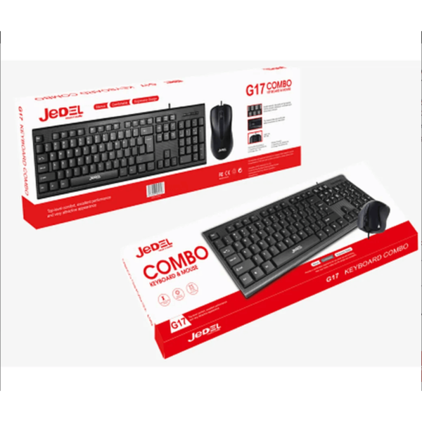 JEDEL KEYBOARD MOUSE COMBO G17 ENAR WIRED BLACK