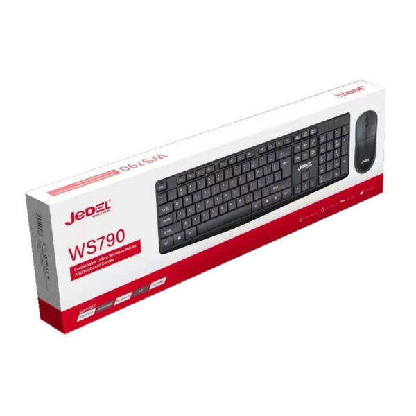 JEDEL KEYBOARD MOUSE COMBO WS790 ENAR WIRELESS BLACK