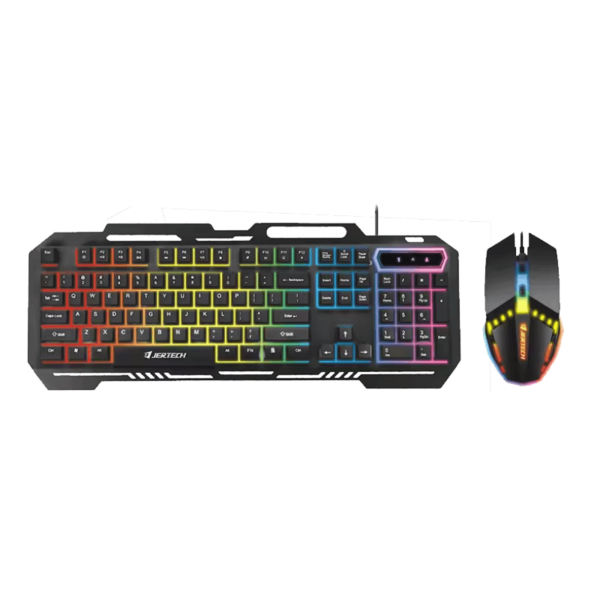 JERTECH KEYBOARD MOUSE COMBO CHEETAH KM960 WIRED MECHANICAL GAMING RGB GREY