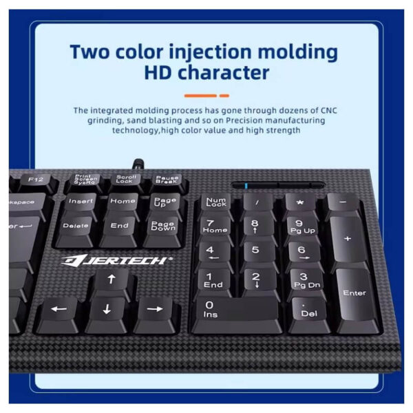 JERTECH KEYBOARD MOUSE COMBO KM160 ENAR WIRED BLACK