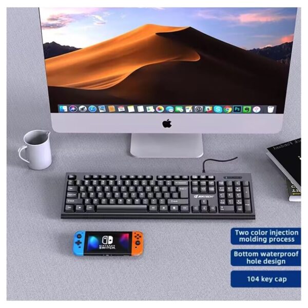 JERTECH KEYBOARD MOUSE COMBO KM160 ENAR WIRED BLACK
