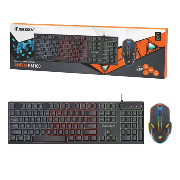 JERTECH KEYBOARD MOUSE COMBO KM180 ENAR WIRED BLACK