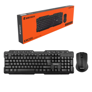 JERTECH KEYBOARD MOUSE COMBO KM200 ENAR WIRELESS BLACK