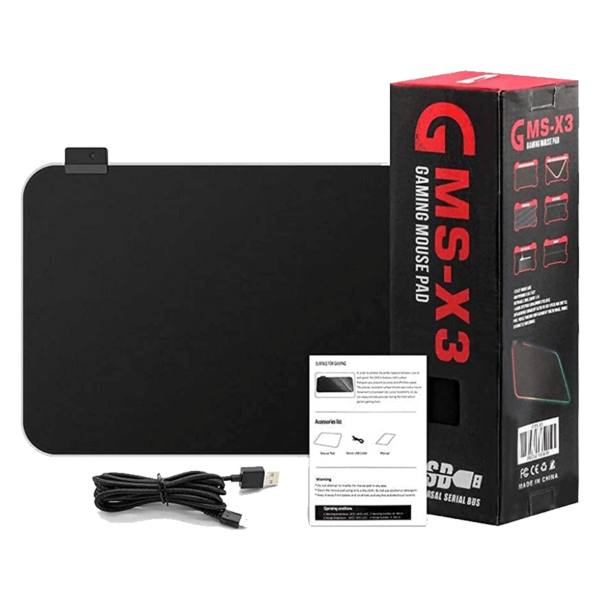 JERTECH MOUSEPAD GMS-WT-5 35 X 25 RGB BLACK