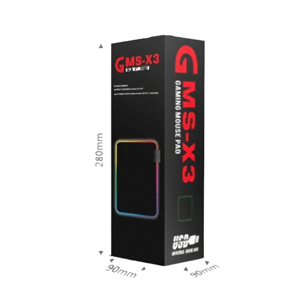 JERTECH MOUSEPAD GMS-WT-5 35 X 25 RGB BLACK
