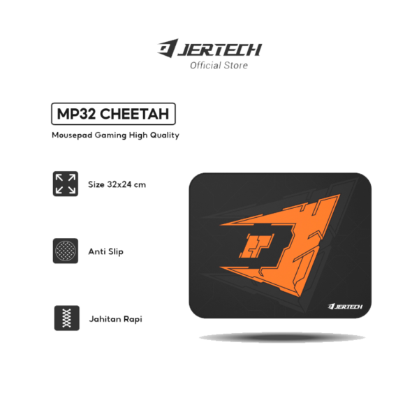 JERTECH MOUSEPAD MP32 24 X 32 BLACK