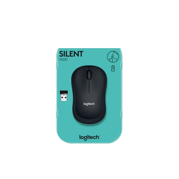 LOGITECH MOUSE M220 2.4GHZ WIRELESS 1000 DPI 3 SILENT BUTTONS BLACK