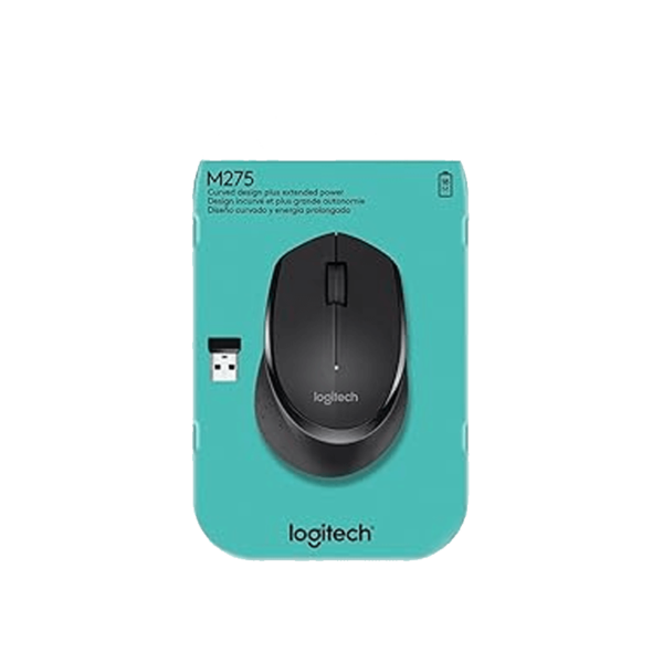 LOGITECH MOUSE M275 2.4GHZ WIRELESS 1000 DPI 3 BUTTONS BLACK