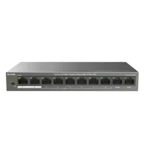 TENDA SWITCH POE 10 PORTS 10100 (8 POE, 2 UPLINK) TEF1110P-8-63W UNMANAGED DESKTOP, WALL