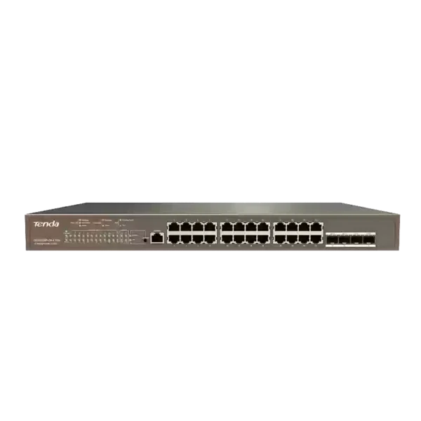 TENDA SWITCH SMART LAYER 3 POE 28 PORTS GIGABIT (24 POE, 4SFP) TEG5328P-24-410W MANAGED RACK