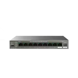 TENDA SWITCH SMART POE 10 PORTS GIGABIT (8POE,1GE,1SFP) TEG1110PF-8-102W UNMANAGED DESKTOP, WALL, AI MANAGEMENT