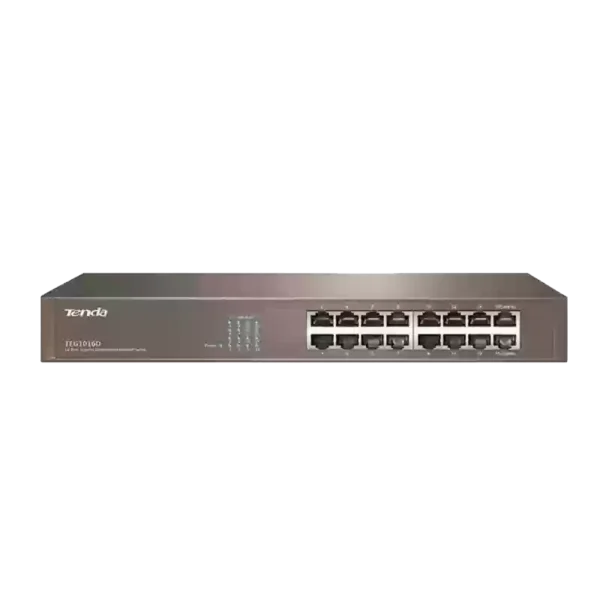 TENDA SWITCH SOHO 16 PORTS GIGABIT ETHERNET TEG1016D UNMANAGED RACK