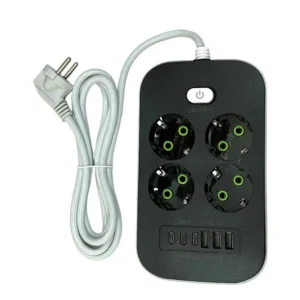 4-Socket EU Plug Power Strip with USB-C PD Fast Charging | CX-443PC