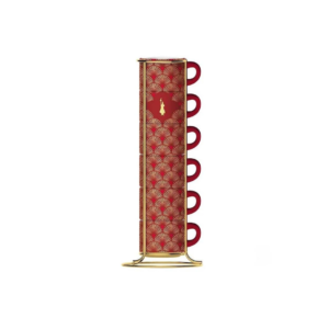 Bialetti Deco Glamour Red Stackable Espresso Cups Set of 6 | 2022037