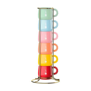 Bialetti Pfruit008 Set of 6 Stackable Coffee Cups | BIAPFRUIT008