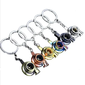Car Turbo Charger Metal Keychain – 7 Colors