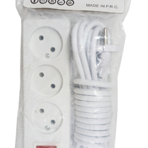Craunot Power Extension 3 Ports with Lamp Holder & Switch Cable 5M