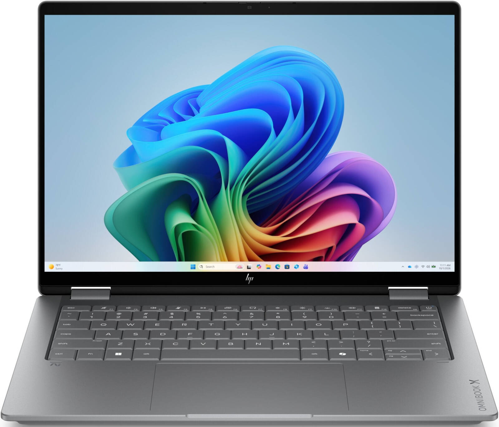 HP OmniBook X Flip 14 - Core Ultra 7 Series 3 - 16GB RAM - 1TB SSD - 14" 2K OLED Touchscreen 2-in-1 Laptop - Meteor Silver | 14-KB0023DX