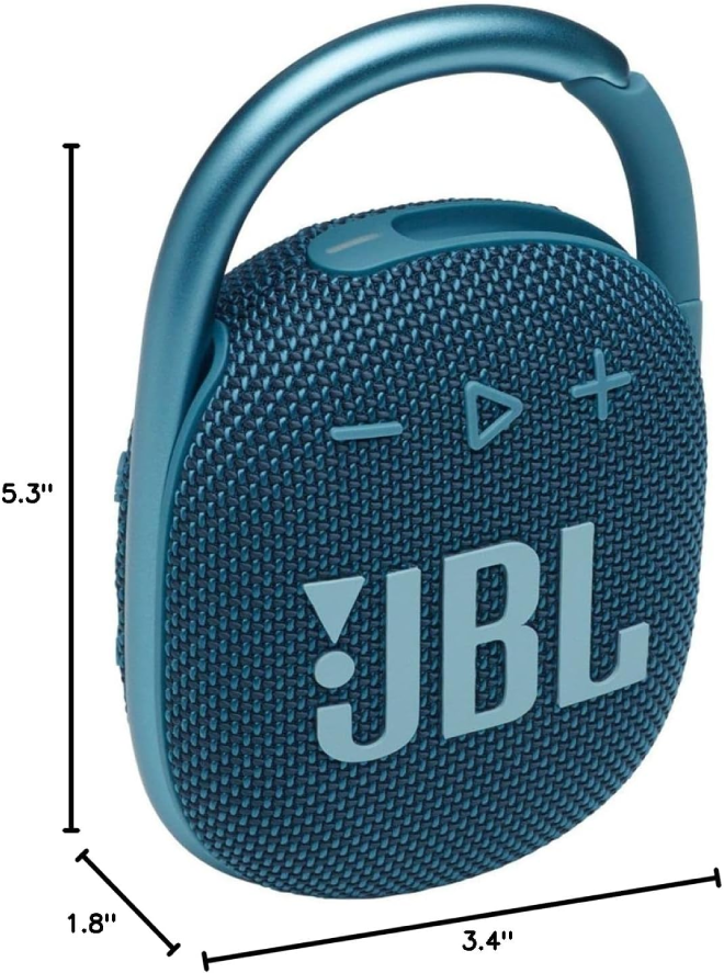 JBL Clip 4 - Portable Bluetooth Speaker with Carabiner - Blue | JBL-SP-CLIP4BLU