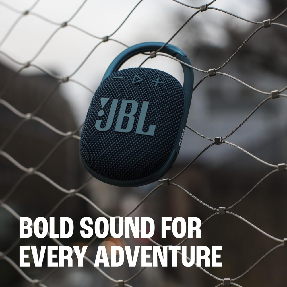 JBL Clip 4 - Portable Bluetooth Speaker with Carabiner - Blue | JBL-SP-CLIP4BLU