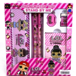 LOL Surprise Stationery Set - Pencil Case, Notebook & School Supplies - Pink Design | WJ1942A