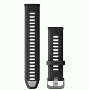 Garmin Band for Forerunner 265 Black / Powder Gray With Slate Hardware 22MM | 010-11251-A0