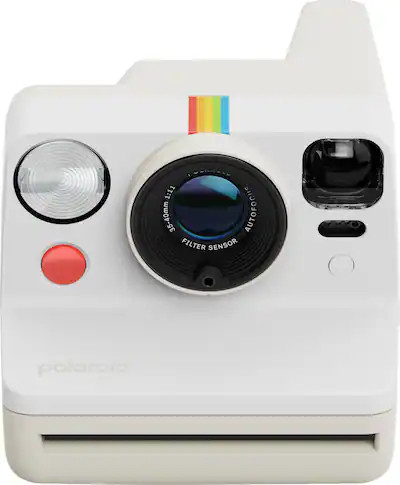 Polaroid Now Generation 3 Instant Camera + Color Film Bundle - Pebble White | POLLSNOWGEN3BUNDLEWHITE