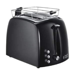 Russell Hobbs Textures Plus 2-Slice Toaster 850W Black | 22601-56