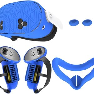 Silicone Protective Cover Kit 6 in 1 For Meta Quest 3S - Blue