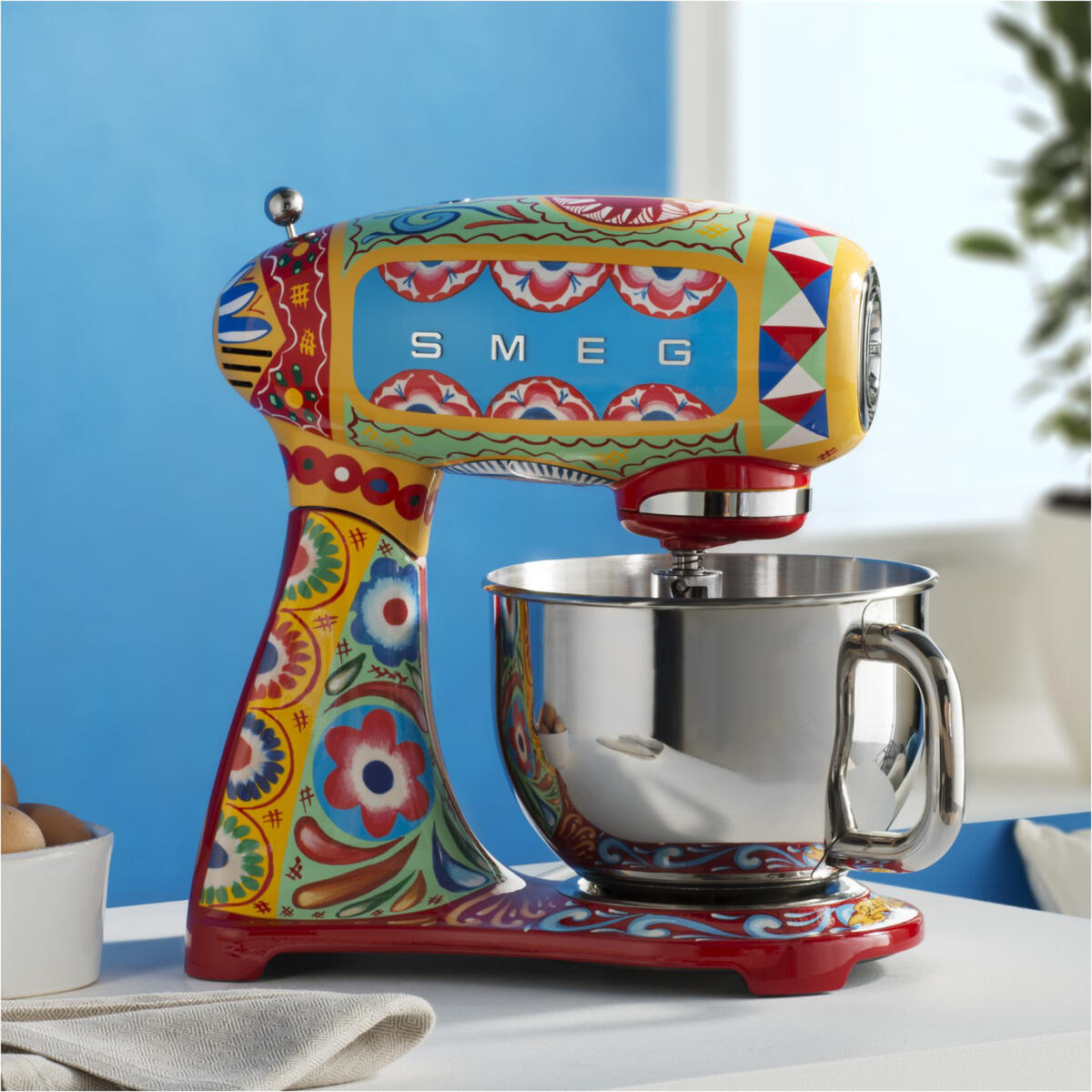 Smeg Stand Mixer Dolce and Gabbana Sicily is my love 4.8L 800W | SMF03DGEU