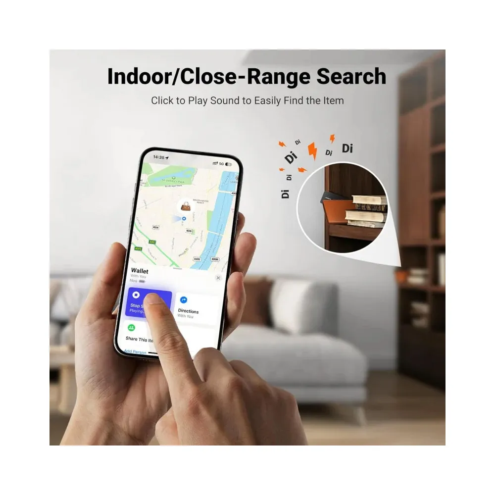 UGREEN CM817 Ultra-Slim Bluetooth Tracker Apple Find My Certified Waterproof & Rechargeable | 45298