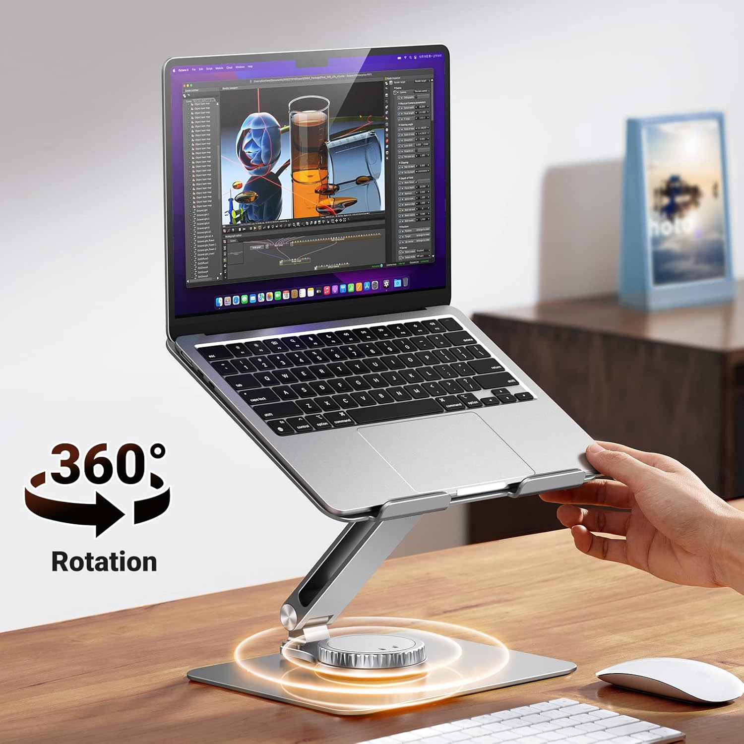 UGREEN LP592 — Multi-Angle Adjustable Swivel Laptop Stand with 360° Rotation | 90849