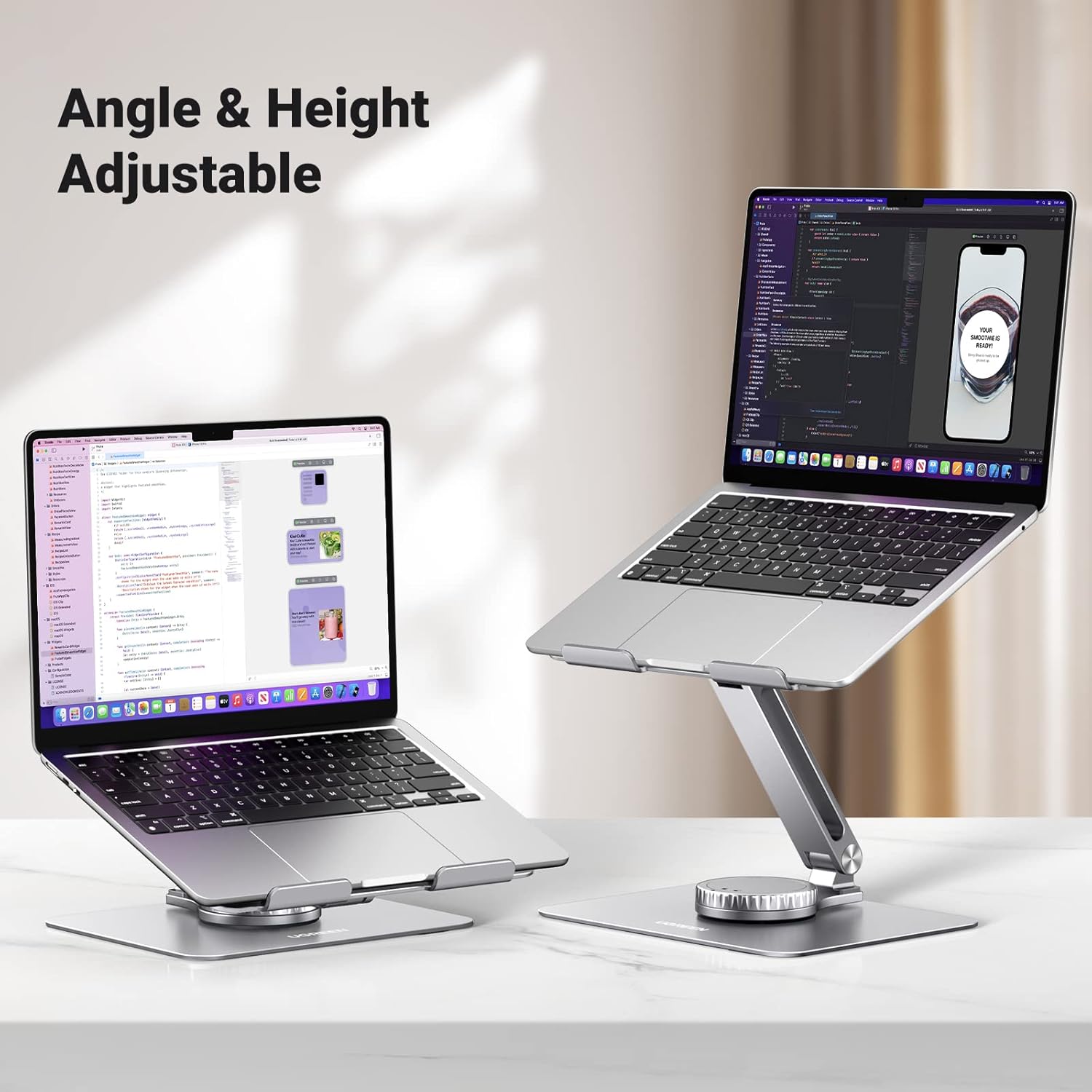 UGREEN LP592 — Multi-Angle Adjustable Swivel Laptop Stand with 360° Rotation | 90849