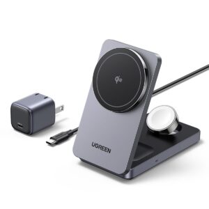 UGREEN Qi2 15W MagFlow 3-in-1 MagSafe Charger with 30W Type-C Charger | 45025