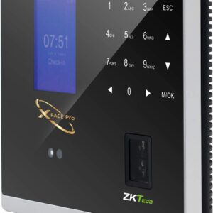 ZKTeco X FACE PRO Multi Biometric Device, FBI approved Multi-Biometric T&A and access, face recognition, fingerprint, proximity cards with backup battery