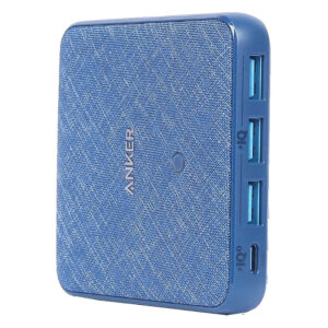 Anker PowerPort Atom III Slim 4 Ports Charger– Blue Fabric | A2045K31