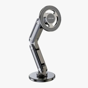 Green Lion Foldable Magnetic Car Mount — MagSafe Compatible, 360° Rotation, Aluminum Alloy | Black | GNFLMAGCMTBK