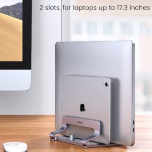 UGREEN 60643 — Dual Slot Aluminium Alloy Vertical Laptop Stand Holder | LP258