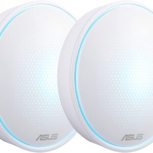 ASUS AC1300 (2-Pk) Lyra Mini Map Dual Band Whole-Home Mesh Wi-Fi System, With Aimesh Support, Aiprotection Network Security P