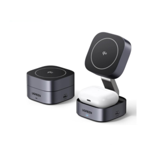 UGREEN 2-in-1 Magnetic Wireless Charger for IPhone + AirPods, MagFlow Qi2 Magnetic Foldable Charging Station | 35316